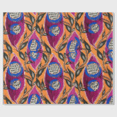 フローラルパターンオリエンタルサマルカンデラッピング紙 ラッピングペーパー (フラット)