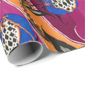 フローラルパターンオリエンタルサマルカンデラッピング紙 ラッピングペーパー (ロールコーナー)