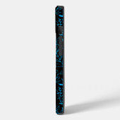 フローラルパターンクラシックモノトーンブルー.A07ブラックBG Case-Mate iPhoneケース (裏面 / 左)