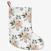 フローラルパターンクリスマスストッキング スモールクリスマスストッキング (正面)