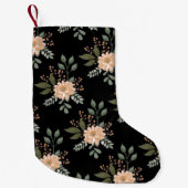 フローラルパターンクリスマスストッキング スモールクリスマスストッキング (正面)