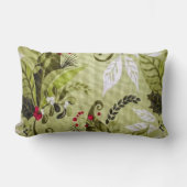 フローラルパターンクリスマスホリディピロー ランバークッション (正面)