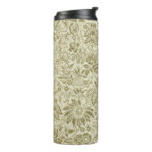 フローラルパターングリーンセージアンティークダマスク タンブラー (回転左)