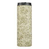 フローラルパターングリーンセージアンティークダマスク タンブラー (裏面)