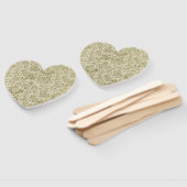 フローラルパターングリーンセージアンティークダマスク ハンドファン (組立なし)