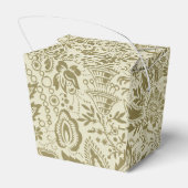 フローラルパターングリーンセージアンティークダマスク フェイバーボックス (裏面サイド)