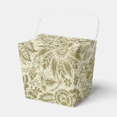 フローラルパターングリーンセージアンティークダマスク フェイバーボックス (正面サイド)