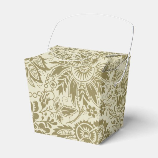 フローラルパターングリーンセージアンティークダマスク フェイバーボックス