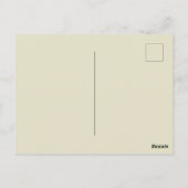 フローラルパターングリーンセージアンティークダマスク ポストカード (裏面)