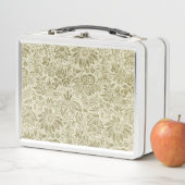 フローラルパターングリーンセージアンティークダマスク メタルランチボックス (インサイチュ)