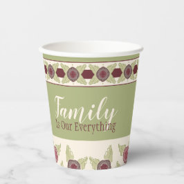 フローラルパターングリーン 紙コップ