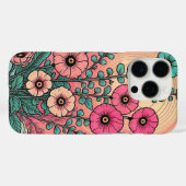 フローラルパターンケースメイトiPhoneケース Case-Mate iPhoneケース (裏面 (横))