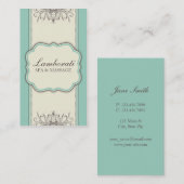 フローラルパターンダマスクエレガントクモダンラスレトロ 名刺 (正面/裏面)