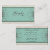 フローラルパターンダマスクエレガントクモダンラスレトロ 名刺 (正面/裏面)