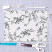 フローラルパターンティッシュペーパー 薄葉紙 (クラフト)