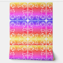 フローラルパターンデコール加工ビニール壁紙 壁紙