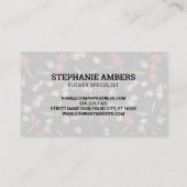 フローラルパターンデザイン 名刺 (裏面)