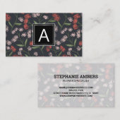 フローラルパターンデザイン 名刺 (正面/裏面)