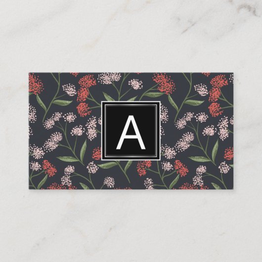 フローラルパターンデザイン 名刺 (正面)
