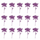 フローラルパターンパープルバラカラフル結婚式 シール (正面)