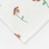 フローラルパターンフリースブランケット フリースブランケット (角)