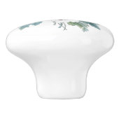 フローラルパターンブーケのバラシャロンレッドテ セラミックノブ (側面)