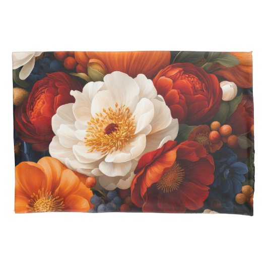 フローラルパターンペア標準 枕カバー (正面左)