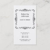 フローラルパターンミニマリストモダンプロフェッショナル 名刺 (正面)