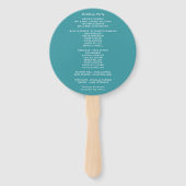 フローラルパターンメキシコ結婚式 プログラム ハンドファン (裏面)