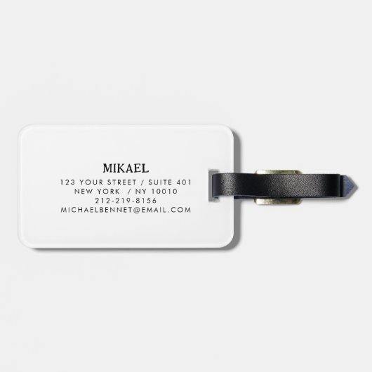 フローラルパターンモノグラム荷物タグ ラゲッジタグ (裏面横)