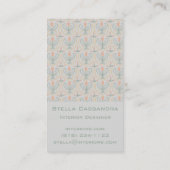 フローラルパターンルシレントタイルソフトグレー 名刺 (裏面)