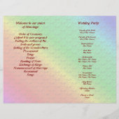 フローラルパターンレインボーオータム結婚式 プログラム (裏面)