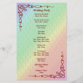 フローラルパターンレインボーオータム結婚式 プログラム (裏面)