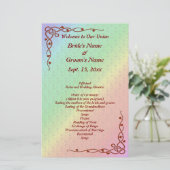 フローラルパターンレインボーオータム結婚式 プログラム (スタンド正面)