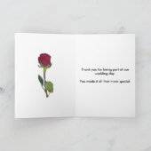 フローラルパターンレインボー結婚秋 サンキューカード (内部)