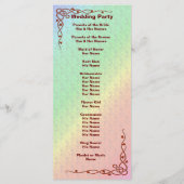 フローラルパターンレインボー結婚秋 プログラム (裏面)