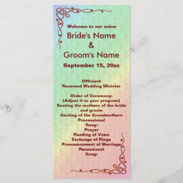 フローラルパターンレインボー結婚秋 プログラム