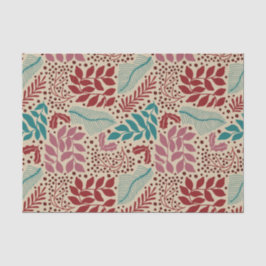 フローラルパターンヴィンテージコージークリスマス 薄葉紙