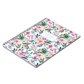 フローラルパターン名DIYタイトルフローラ祈りの言葉 ノートブック (左側)