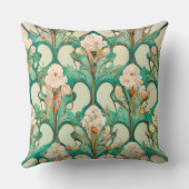 フローラルパターン壁紙アールヌーボースタイル クッション (裏面)