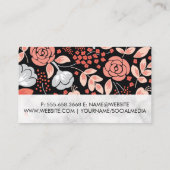 フローラルパターン大理石 名刺 (裏面)