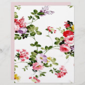 フローラルパターン折り紙紙 (正面/裏面)