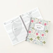 フローラルパターン春ファミリーレシピ ノートブック (内部)