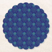 フローラルパターン紙コースター ペーパーコースター (正面)