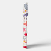 フローラルパターン集合体。青い電話 Case-Mate iPhoneケース (裏面 / 右)