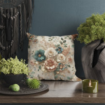 フローラルパターン2装飾用クッション