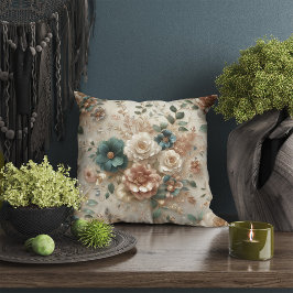 フローラルパターン2装飾用クッション クッション