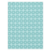 フローラルパターン、ティール（緑がかった色）ブルー テーブルクロス (正面)