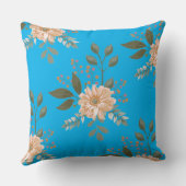 フローラルパターン – 装飾用クッション クッション (裏面)