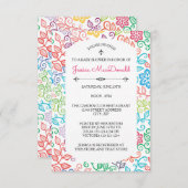 フローラルパターン – 3x5ベビーシャワー招待状 招待状 (正面/裏面)